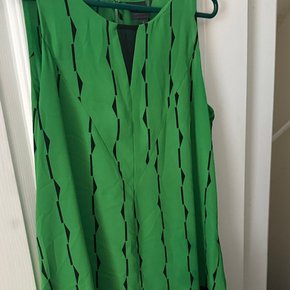 Worthington Green and Black Blouse